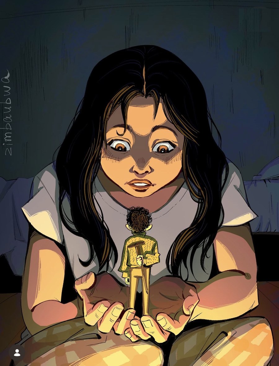 Fan art: Juliet cradling one of the Littles