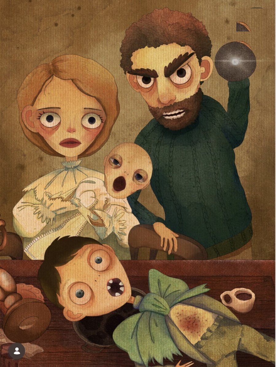 Fan art: the Littles family, watercolour