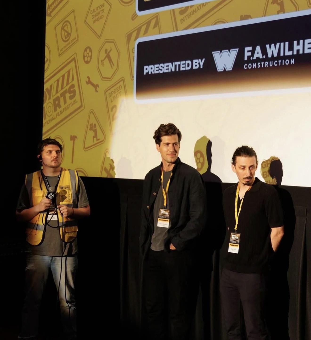Post-screening Q&A on stage at Indy Shorts International Film Festival